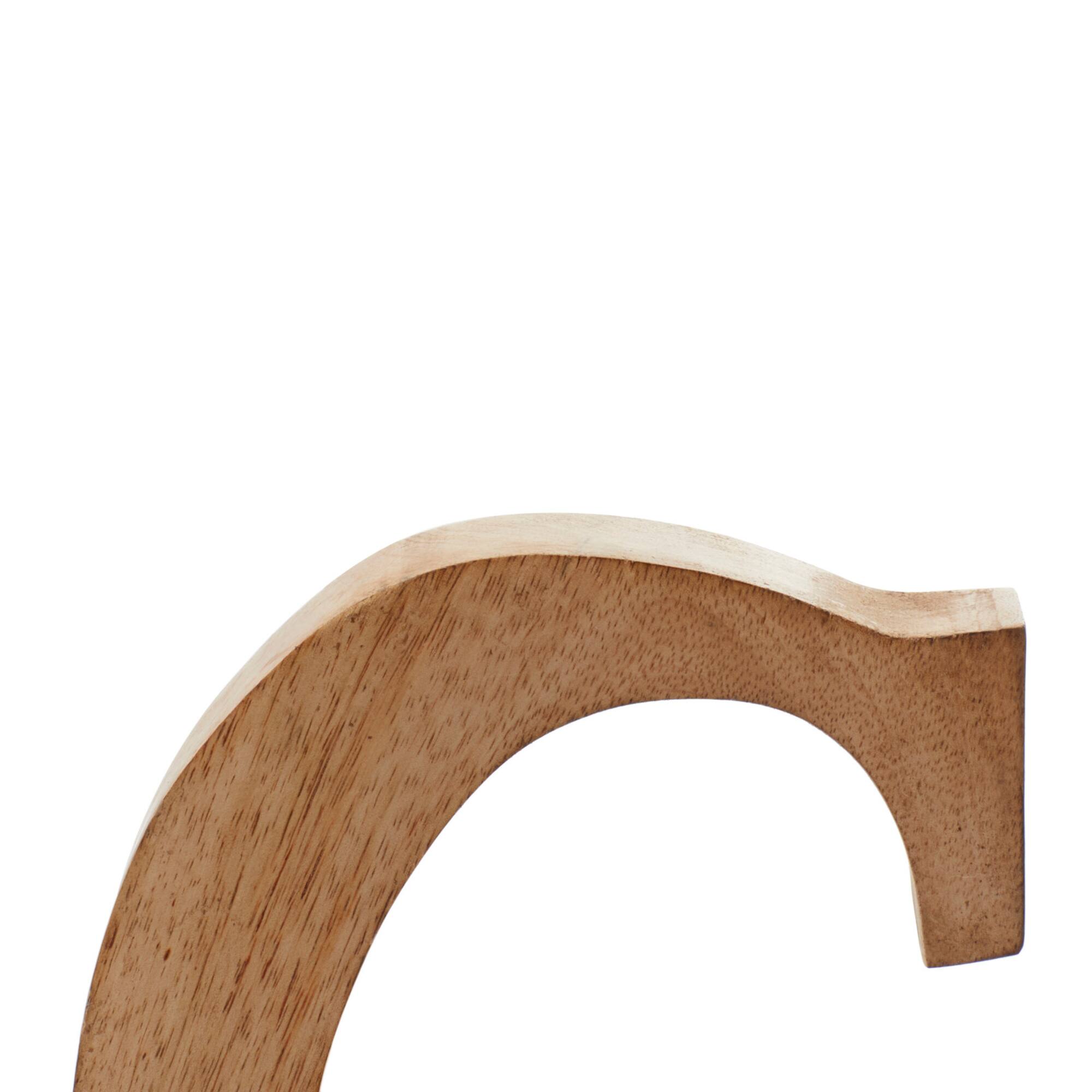 8" Brown Mango Wood Letter Set, 6ct.